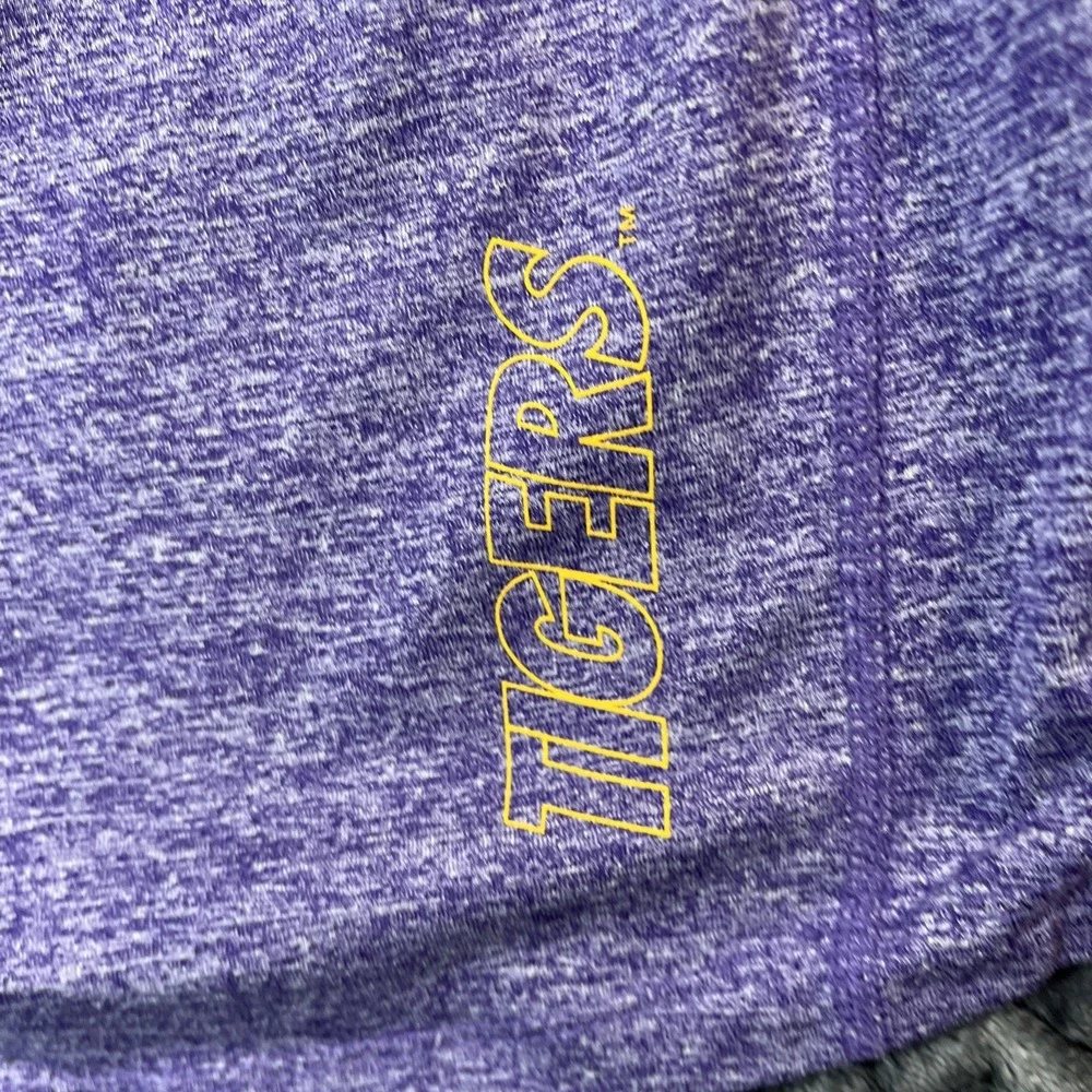 Nike Dri Fit LSU Purple Gold 1/4 Zip Womens XL Pullover Performance Shirt